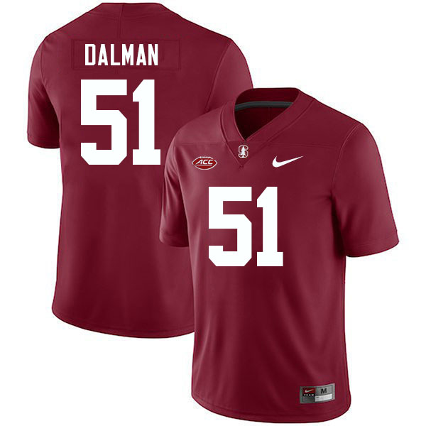 Drew Dalman Stanford Jersey,Stanford Cardinal #51 Drew Dalman Football Jersey Stitched-Cardinal